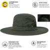 imageOversize XL XXL Large Wide Brim Waterproof UPF 50 Bucket Sun Summer Travel Fishing Hiking Fisherman Hat Detachable Chin000702army Green
