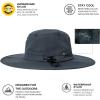imageOversize XL XXL Large Wide Brim Waterproof UPF 50 Bucket Sun Summer Travel Fishing Hiking Fisherman Hat Detachable Chin000702dark Grey