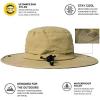 imageOversize XL XXL Large Wide Brim Waterproof UPF 50 Bucket Sun Summer Travel Fishing Hiking Fisherman Hat Detachable Chin000702khaki