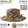 imageOversize XL XXL Large Wide Brim Waterproof UPF 50 Bucket Sun Summer Travel Fishing Hiking Fisherman Hat Detachable Chin00702camo Army Green