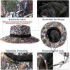 imageOversized XL XXL Waterproof Sun Hat for Big Heads Mesh Bucket Hat Wide Brim Adjustable Packable Hiking Beach FishingCamo