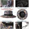 imageOversized XL XXL Waterproof Sun Hat for Big Heads Mesh Bucket Hat Wide Brim Adjustable Packable Hiking Beach FishingCamo