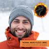 imageTOPEX LXLXXL Waterproof Beanie Fleece Lined Hat for AllWeather Winter WarmBlack Waterproof
