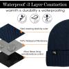 imageTOPEX LXLXXL Waterproof Beanie Fleece Lined Hat for AllWeather Winter WarmNavyblue Waterproof