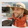 imageTOPEX Oversized XL XXL Waterproof UPF 50 Wide Brim UV Protection Sun Hats for Men Big Head Safari Bucket95588army Green