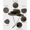 imageTOPEX Oversized XL XXL Waterproof UPF 50 Wide Brim UV Protection Sun Hats for Men Big Head Safari Bucket95588army Green