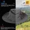 imageTOPEX Oversized XL XXL Waterproof UPF 50 Wide Brim UV Protection Sun Hats for Men Big Head Safari Bucket95588dark Grey