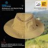 imageTOPEX Oversized XL XXL Waterproof UPF 50 Wide Brim UV Protection Sun Hats for Men Big Head Safari Bucket95588khaki Brown