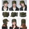 imageTOPEX Oversized XLXXL Unisex Winter Trapper Military Hat Faux Fur Earflaps Baseball Cap Quilted LinedArmygreen