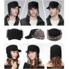 imageTOPEX Oversized XLXXL Unisex Winter Trapper Military Hat Faux Fur Earflaps Baseball Cap Quilted LinedBlack