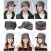 imageTOPEX Oversized XLXXL Unisex Winter Trapper Military Hat Faux Fur Earflaps Baseball Cap Quilted LinedGrey