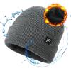 imageTOPEX LXLXXL Waterproof Beanie Fleece Lined Hat for AllWeather Winter WarmGray Waterproof