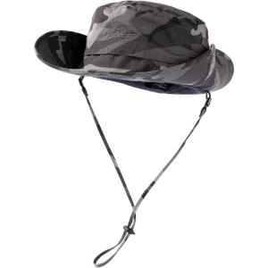 imageOversize XL XXL Large Wide Brim Waterproof UPF 50 Bucket Sun Summer Travel Fishing Hiking Fisherman Hat Detachable Chin00702camo Grey