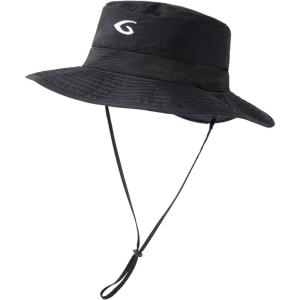 imageOversized XL XXL Waterproof Sun Hat for Big Heads Mesh Bucket Hat Wide Brim Adjustable Packable Hiking Beach FishingBlack