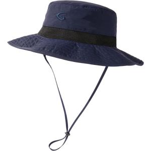 imageOversized XL XXL Waterproof Sun Hat for Big Heads Mesh Bucket Hat Wide Brim Adjustable Packable Hiking Beach FishingNavy