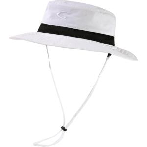 imageOversized XL XXL Waterproof Sun Hat for Big Heads Mesh Bucket Hat Wide Brim Adjustable Packable Hiking Beach FishingWhite