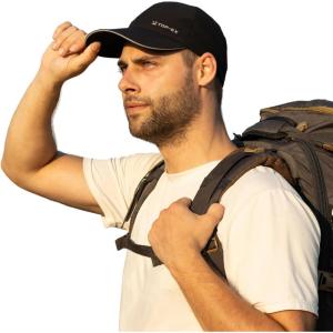 imageTOPEX Oversize XL XXL XXXL Baseball Cap Waterproof Running Hat for Extra Large Heads MenBlack