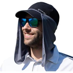 imageTOPEX Oversize XL XXL XXXL Baseball Cap Waterproof Running Hat for Extra Large Heads MenBlackneck Flap