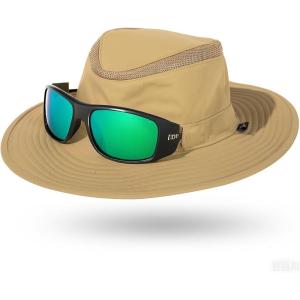 imageTOPEX Oversized XL XXL Waterproof UPF 50 Wide Brim UV Protection Sun Hats for Men Big Head Safari Bucket95588khaki Brown