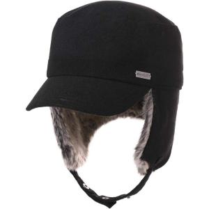 imageTOPEX Oversized XLXXL Unisex Winter Trapper Military Hat Faux Fur Earflaps Baseball Cap Quilted LinedBlack