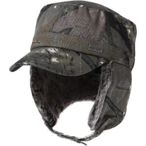 imageTOPEX Oversized XLXXL Unisex Winter Trapper Military Hat Faux Fur Earflaps Baseball Cap Quilted LinedCamogreen
