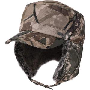 imageTOPEX Oversized XLXXL Unisex Winter Trapper Military Hat Faux Fur Earflaps Baseball Cap Quilted LinedCamokhaki