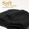imageTOPEX Oversized XXL Winter Mens Slouchy Beanie Long Skull Knitted Stocking Hat Cap Warm Lined Big Head94608black