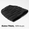 imageTOPEX Oversized XXL Winter Mens Slouchy Beanie Long Skull Knitted Stocking Hat Cap Warm Lined Big Head94608black