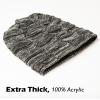 imageTOPEX Oversized XXL Winter Mens Slouchy Beanie Long Skull Knitted Stocking Hat Cap Warm Lined Big Head94608blackwhite