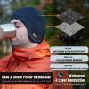 imageTOPEX Oversized XL XXL Mens 50 Merino Wool Ear Flap Fleece Lined Cold Weather Ski Running Beanies Hats Big Hat95568army Green