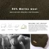 imageTOPEX Oversized XL XXL Mens 50 Merino Wool Ear Flap Fleece Lined Cold Weather Ski Running Beanies Hats Big Hat95568army Green