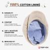 imageOversized XL XXL Natural Linen Flat Cap Lightweight 8 Panel Summer Cooling EcoFriendly Newsboy Hat Golf OutdoorBeige Herringbone