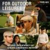 imageOversized XL XXL Natural Linen Flat Cap Lightweight 8 Panel Summer Cooling EcoFriendly Newsboy Hat Golf OutdoorBlack