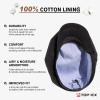 imageOversized XL XXL Natural Linen Flat Cap Lightweight 8 Panel Summer Cooling EcoFriendly Newsboy Hat Golf OutdoorBlack