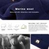 imageTOPEX 50 Merino Wool Waterproof Fleece Lined Gifts LED Rechargeable Oversized XL XXL Beanies Hats UnisexTe95577lednavy Blue