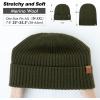 imageTOPEX Oversized M L XL XXL 100 Merino Wool Beanie with Fleece Lining Cold Weather Winter Hat Big HeadTe94586army Green