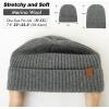 imageTOPEX Oversized M L XL XXL 100 Merino Wool Beanie with Fleece Lining Cold Weather Winter Hat Big HeadTe94586grey
