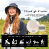 imageTOPEX Ponytail S M L XL UPF50 Sun UV Protection Packable Bucket Hats for Women Hiking Fishing96566beige