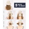 imageTOPEX Ponytail S M L XL UPF50 Sun UV Protection Packable Bucket Hats for Women Hiking Fishing96566beige