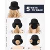 imageTOPEX Ponytail S M L XL UPF50 Sun UV Protection Packable Bucket Hats for Women Hiking Fishing96566black