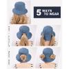 imageTOPEX Ponytail S M L XL UPF50 Sun UV Protection Packable Bucket Hats for Women Hiking Fishing96566denim Blue