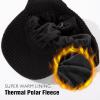 imageTOPEX XLXXL 50 Merino Wool Brim Beanie with Ear Flaps Fleece Lined for All Weather WaterproofBlack Waterproof