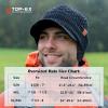 imageTOPEX XLXXL 50 Merino Wool Brim Beanie with Ear Flaps Fleece Lined for All Weather WaterproofGrey Waterproof