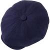 imageOversized XL XXL Natural Linen Flat Cap Lightweight 8 Panel Summer Cooling EcoFriendly Newsboy Hat Golf OutdoorNavy Herringbone