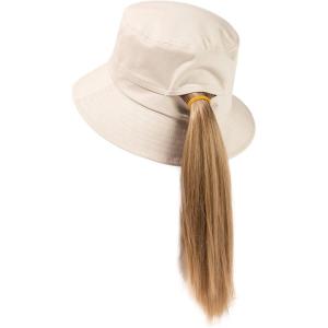 imageTOPEX Ponytail S M L XL UPF50 Sun UV Protection Packable Bucket Hats for Women Hiking Fishing96566beige