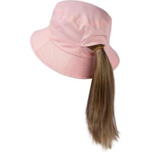 imageTOPEX Ponytail S M L XL UPF50 Sun UV Protection Packable Bucket Hats for Women Hiking Fishing96566pink