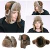 imageComhats Large XL Trapper Trooper Hunting Warm Ear Flap Russian Ushanka Winter Ski Cold Weather Bomber Hats for Men67191army Greenreal Fur