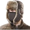 imageComhats Large XL Trapper Trooper Hunting Warm Ear Flap Russian Ushanka Winter Ski Cold Weather Bomber Hats for Men89098coffee