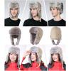 imageComhats Winter 100 Rabbit Fur Lined Russian Ushanka Earflap Trapper Hat Trooper69185beige