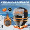 imageComhats Winter 100 Rabbit Fur Lined Russian Ushanka Earflap Trapper Hat Trooper69185navy